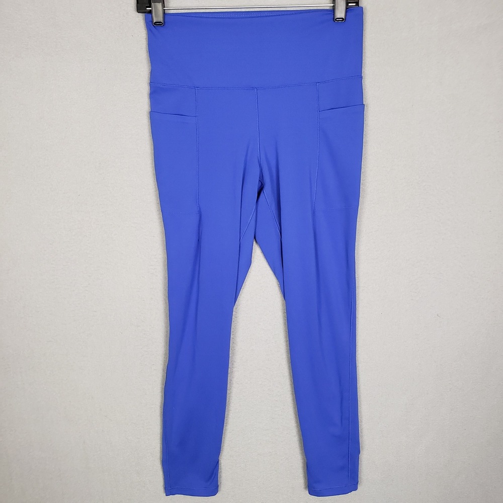 Danskin Pocket Leggings Cobalt Blue Athletic Ankle Length Yoga Athleisure Size M